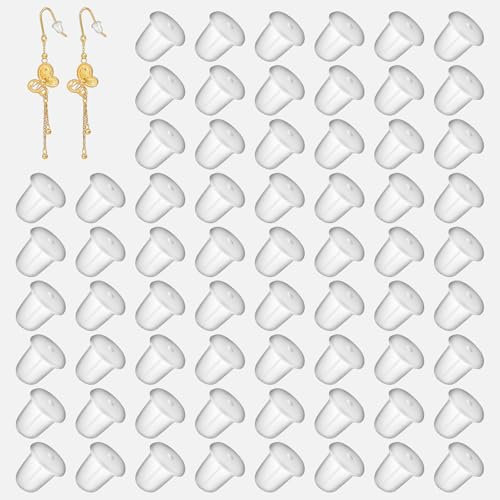 200 Stück Silikon Ohrring Stopper,Ohrring Verschluss Silikon Stopper,Ohrring Stecker Verschluss,Ohrringe Rücken Stopper,Silikon Ohrstopper Ohrstecker Verschlüsse,Ohrstopper für Damen,zum Basteln