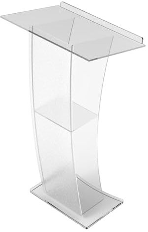 Acryl Rednerpult Stehpult mit großer Leseplattform und Ablagefläche Kanzel für Kirchen für Klassenzimmer Konferenz Hochzeit und mehr