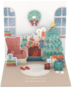 Grafik Werkstatt |Pretty Pop-Up Karte | dreidimensional | Weihnachten | Kuschelige Weihnachten