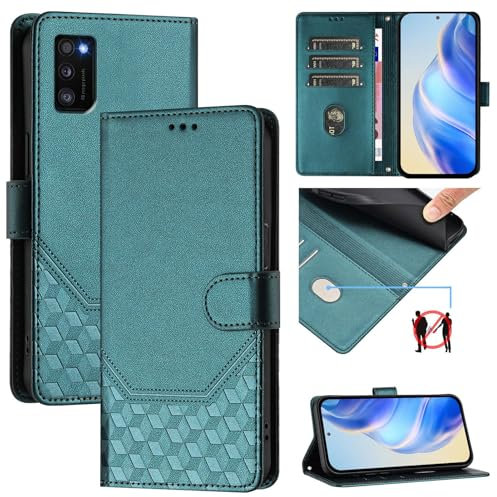Galafu Hülle für Samsung Galaxy A41 Hülle, PU Leder Handyhülle mit RFID Schutz, Tasche Magnet Schutzhülle mit Standfunktion für Samsung A41, Grün