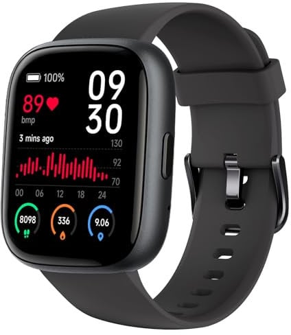 TOOBUR Smartwatch Damen Herren ohne App und Handy mit schrittzähler, 1.83 Fitness Tracker mit Herzfrequenzüberwachung, Fitnessuhr mit Schlaftracker IP68 Wasserdicht, Pulsuhr Android iOS kompatibel