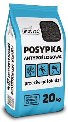 Biovita Anti-Rutsch-Streugut 20kg – Ideal für Gehwege & Straßen bei Glatteis – umweltfreundlich - wie Streusalz
