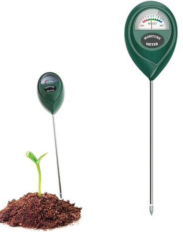 Soil Moisture Meter Precise Plant Moisture Meter Long Probe Deep Use Soil Moisture Meter Plant Water Monitor Hygrometer for Outdoor Indoor Large Pot Plants Flower Gardening No Batteries Required
