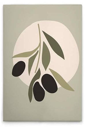 A.S. Création Leinwandbild Oliven Modern - Wandbild in Grün, Creme - 80 x 120 cm - DD132544