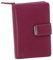 Money Maker Damen Leder Geldbörse handlicher Geldbeutel aufklappbar mit vielen Fächern (Fuchsia)