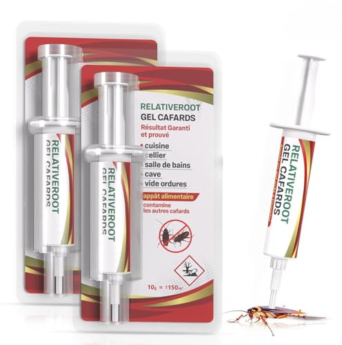 Anti cafard | Anti Cafards Puissant Professionnel | Produit Anti Cafard | Gel anti cafards | Éradication Rapide longue Durée | cafards insecticide professionnel | Résultat Garanti | 2x10gr