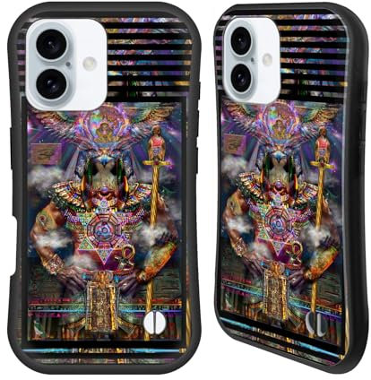 Head Case Designs Offizielle Jumbie Art Horus Götter und Göttinnen Hybride Handyhülle Hülle Huelle kompatibel mit Apple iPhone 16
