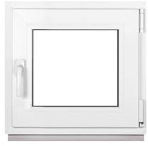Framex Ventana pequeña para sótano, color blanco, ancho x alto, 50 x 45 cm (500 x 450 mm), 3 compartimentos (32 mm), inclinación giratoria DIN derecha, premium, todos los tamaños