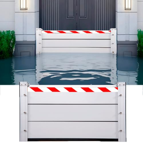 Paratia Antiallagamento L 190CM x H 80CM, Barriera Di Protezione Contro Le Inondazioni In Alluminio, Barriera Di Protezione Contro Le Inondazioni Riutilizzabile Stradale Porte Per Garage