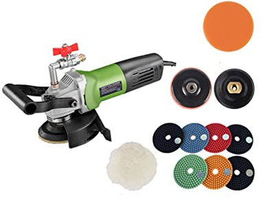 800W Hand-Wassereinspritz-Poliermaschine, Elektrische Nassstein-Poliermaschine, Schleifmaschine, Zementboden, Marmor-Poliermaschine(Set 4)
