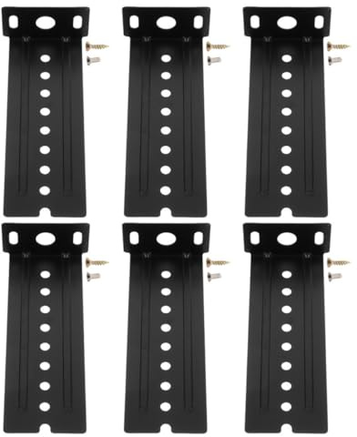 SHERCHPRY Support de Rail de Guidage de Tiroir Clavier en Acier Inoxydable Noir, Réglage Facile et Support Stable pour Accessoires Informatiques et Meubles