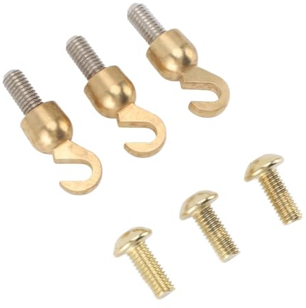 SIXRUN Messing-Uhrgewicht-Haken-Set mit Offenem Haken-Design, Sichere Befestigung für Vintage-Uhren, 3 Einheiten
