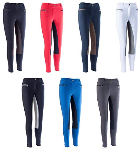 RL24 - Damen Reithose Vollbesatz BASICLINE dunkelgrau/schwarz 48