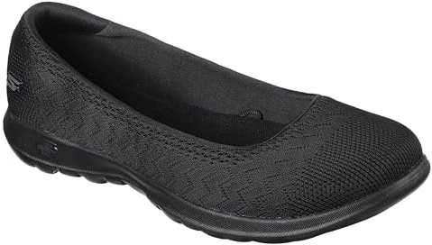 Skechers Women's Go Walk Lite Ballet Flat, Black, 8 UK