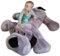 Baby Pluesh XXL Hund Teddybär Plüsch Kuschel Stoff Plüsch Riesen Teddy Bär Groß, grau