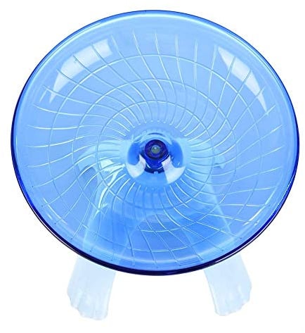 lizhi Flying Saucer Exercise Wheel for Small Pets Hamster Jogging Running Silent Spinner Hamster (Blue)