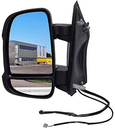 BESTPRICE 1x Elektrischer Außenspiegel links beheizbar mit Blinklicht mit Temperatursensor Seitenspiegel konvex mit Weitwinkelspiegel mit Weitwinkelspiegel Kompatibel mit CITROËN JUMPER Bus, JUMPER Ka