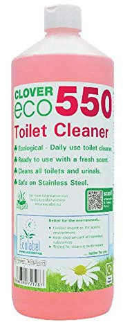 Clover Chemicals 550 Clover Eco 550 Toilet Cleaner, 1 L, Pack of 12