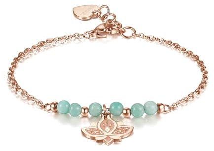 S'Agapõ Bracciale Donna in Acciaio e Pietre Naturali | Collezione Haiti - SHT27