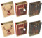 Geschenktasche Geschenktüten für Weihnachten im vintage Retro Look mit Bommel 33 x 24 x 8 cm 6 Stück