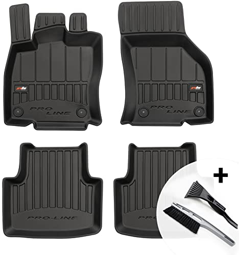 moto-MOLTICO 3D Gummimatten Auto, 4-teiliges Set, Allwetter Gummi Fußmatten, Antirutsch & Wasserfest Autoteppiche - passend für VW Passat B8 ab 2014