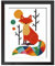 MWOOT DIY Stickgarnituren Kreuzstich-Set,11CT Bunter Fuchs Gestempelt Cross Stitch Kit,Handarbeit Stickerei Craft für Erwachsene Sticken (28x38cm)