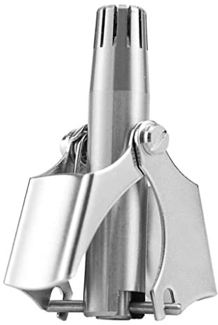 Almencla Coupe-poils Nez - Acier Inoxydable - Tondeuse pour Poils de Nez Manuelle