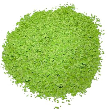 BEKATEQ Farbchips in Hellgrün 200g, Dekochips, Farbflocken für Epoxidharz Bodenbeschichtung, 1K & 2K PU Bodenfarbe, Alkydharz Betonfarben - Garagenböden, Keller, Wohnraum, Werkstatt BK-130