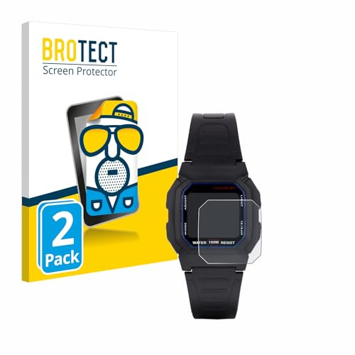 BROTECT Entspiegelungs-Schutzfolie für Casio W-800H-1AVES (2 Stück) Matte Displayschutz-Folie, Anti-Reflex, Anti-Fingerprint