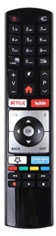 JIACUO Télécommande sans Fil RC4318 pour Vestel Finlux Telefunken Edenwood 4K Accessoires de Remplacement de télévision Intelligente pièces de Rechange