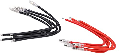 RC Motor Kabel, 4.0mm Rubber Plug, 16AWG Silikon, Premium Kerndraht, 200 °C, Für 380/390 / 540/550 / 775/795 Brushed Motors, D90, 10 Stück/Set(5 Rot + 5 Schwarz)