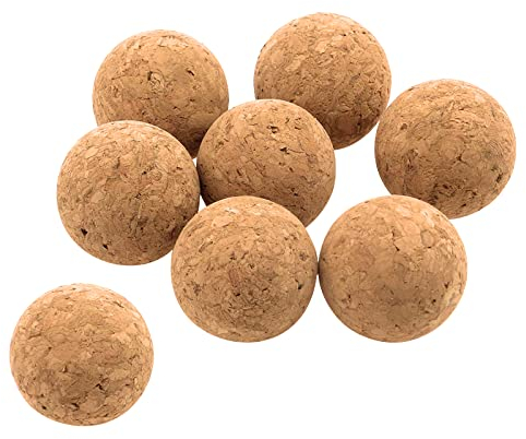 Woogim 8PCS Wooden Ball Stopper 30mm Wine Bottle Cork Ball Stoppers for Wine Decanter Carafe