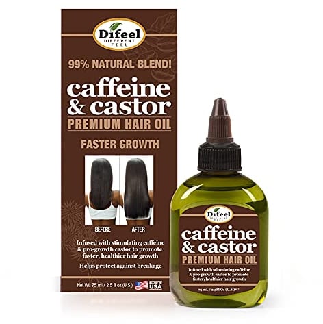 Difeel Koffein & Rizinus Premium Haaröl für schnelleres Haarwachstum 75 ml
