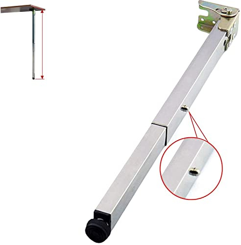 1 morceaux Pieds De Meuble en Acier Inoxydable, Pieds De Support Carrés Télescopiques Rabattables Et Réglables,pour Tables de Salle À Manger,Armoire,Support De Table (95cm/37.4in)