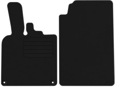 Velourmattenset für Smart ForTwo II 451 Bj. 2007-2015 Basic runde Befestigungen Veloursfussmatten Automatten Mit Absatzschoner Passform Neu