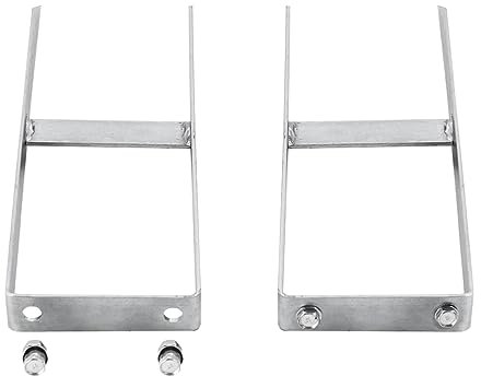 vidaXL Pfostenträger 2 Stk. für WPC Zaun Stahl 40 cm