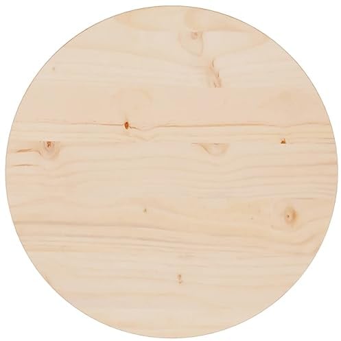 vidaXL Tischplatte Massivholzplatte Holzplatte Ersatztischplatte Holz Platte für Esstisch Couchtisch Gartentisch Ø40x2,5cm Massivholz Kiefer