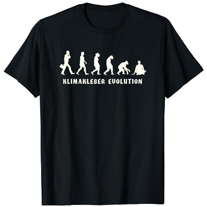 Klimakleber Evolution T-Shirt I Klimaaktivist Klimakleber T-Shirt