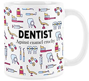 Dentist Mug Fun Trades Gift - White Coffee/Tea Present