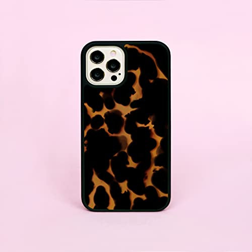 Brown Tortoiseshell Tortoise Print Phone Case/Cover Compatible with iPhone 12/12 Pro Rubber