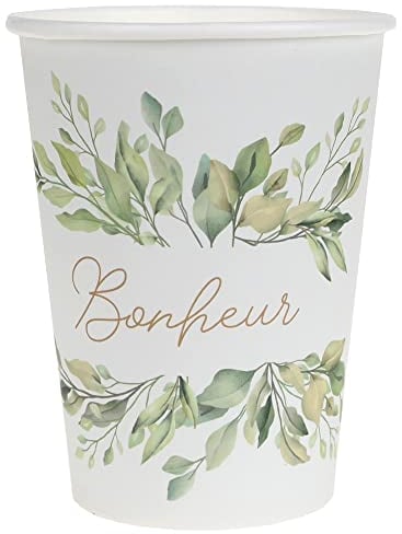 Santex - 10 GOBELETS Mariage Bonheur Carton 7.8X9.7CM