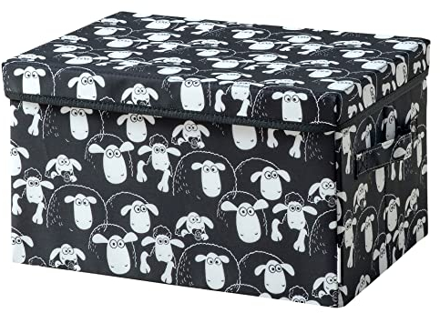 LIFENEY meets Shaun das Schaf Aufbewahrungsbox mit Deckel für Kinder – Box mit dem kultigen Schaf zum Verstauen von Spielzeug – 37 x 25 x 21 cm passend für jedes Kinderzimmer
