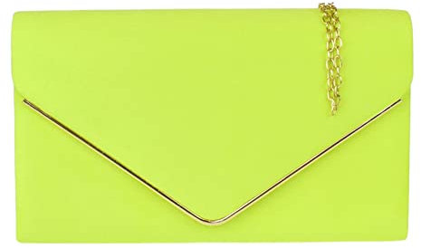 Girly Handbags Femmes Pochette en Faux Daim Enveloppe Sac Ë Main Métallisé