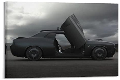 WELTS Muskelauto-Poster für Dodge Challenger Vapor Racing Car Dekorative Malerei Leinwand Wand und Kunst Bild Familie Schlafzimmer Dekor 60 x 90 cm