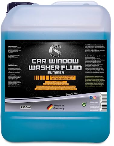 Car Sense Scheibenwischwasserkonzentrat Sommer [2500ml] - bis zu 250L Wischwasser - Hochwirksam & ohne Schlieren, Wischwasser Auto Sommer, Scheibenreiniger Konzentrat