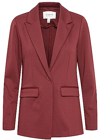 b.young BYRIZETTA Damen Blazer Longblazer Jacke mit Reverskragen und Knopf Regular Fit mit Stretch