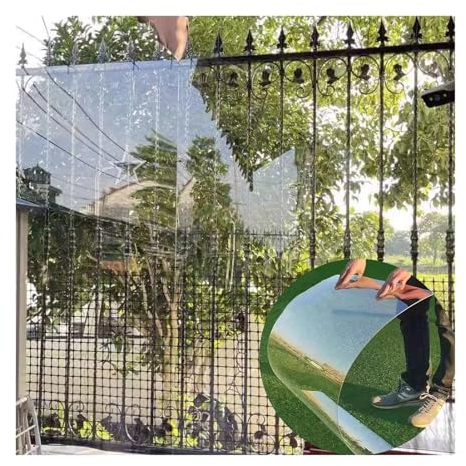 Hoja De Plástico De Policarbonato, 2mm Grueso Láminas De Plástico De Policarbonato, Resistencia UV Placa De Luz Solar, Exterior Invernadero Jardín Flexible Paneles ( Color : Clear , Size : 1.22x1M/48.