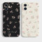 JiuWang 2er Pack Handyhülle iPhone 11 mit Blumenmuster – Stoßfeste Weiche TPU Hülle, Romantisches Zierblumen Design (1x Schwarz + 1x Weiß)