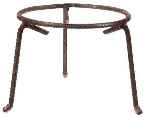 Yardwe Camping Pot Stand Campfire Tripod Stand Rebar Outdoor Pot Rack Metal Camping Open Fire Tripod Grill for Hiking Picnic Cooking in Cast Iron
