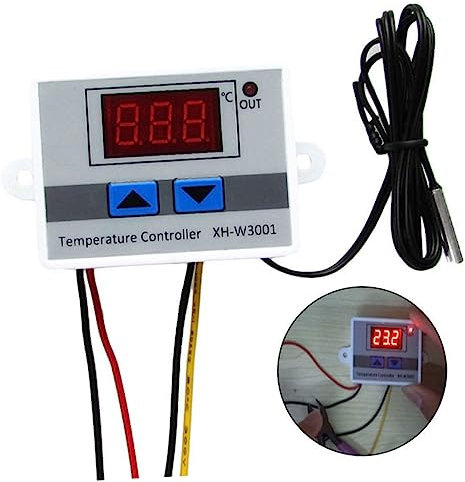 Mikikit Kit Termostato Digitale Termostato Camper Interruttore Del Termostato 12 Volt Termostato Digitale Programmabile Cronotermostati Domestici Elettronico Condizionatore Sensore Bianca